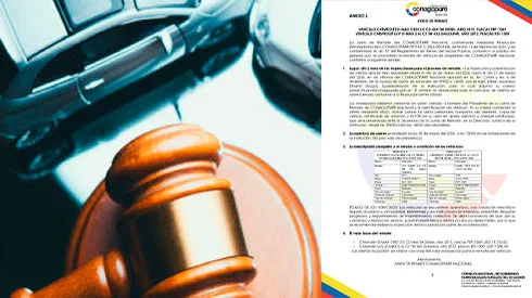 Aviso de Remate de Vehiculos