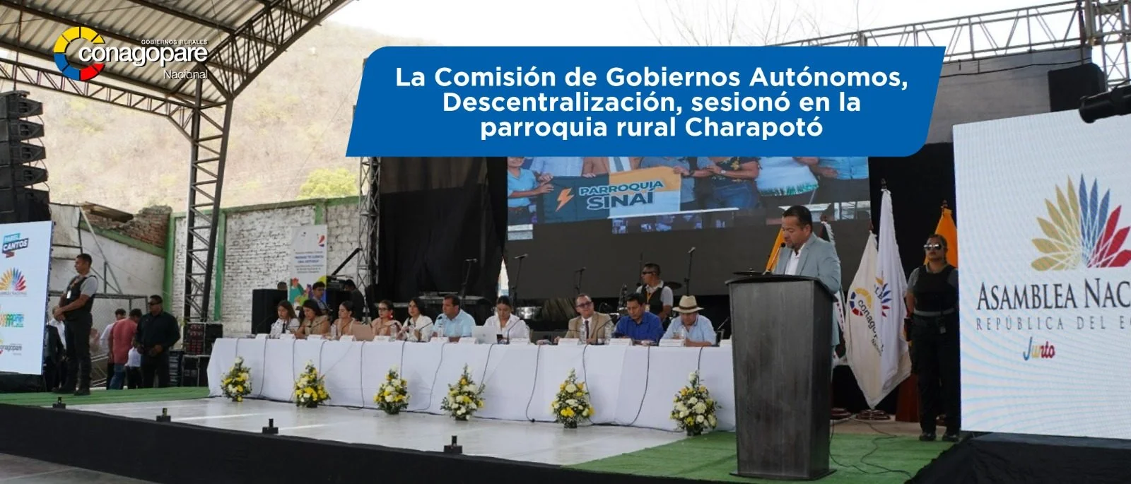 Comisión de Gobiernos Autónomo de la Asamblea Nacional sesiona en la parroquia rural Charapotó