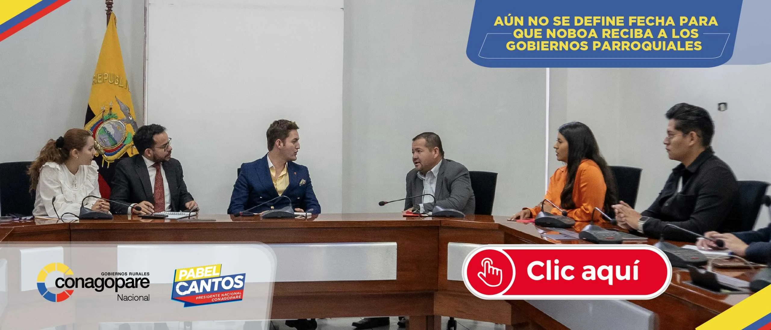 Aún no se define fecha para que Noboa reciba a los Gobiernos Parroquiales
