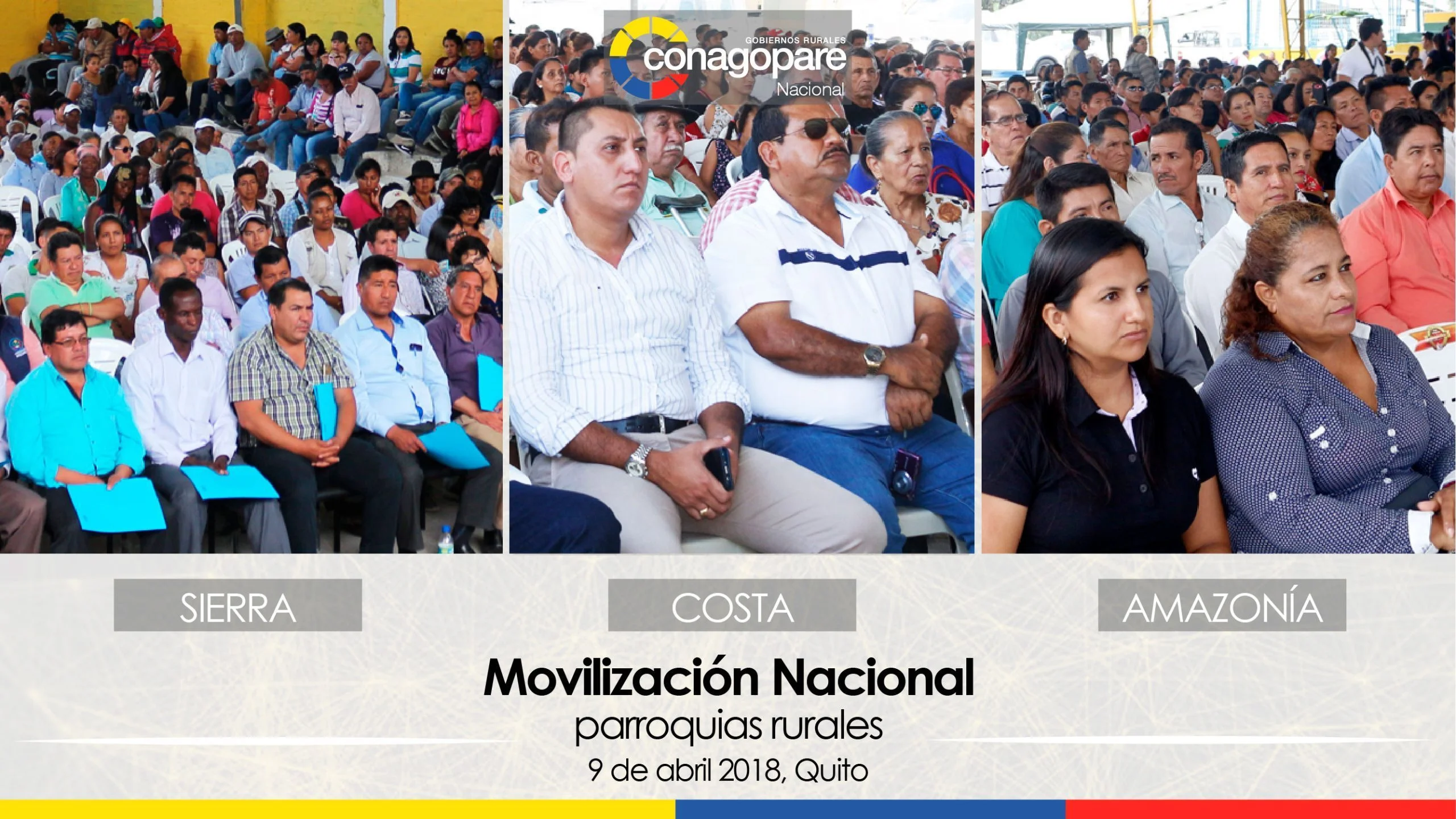 Convocatoria Asamblea y Movilización Nacional, 9 de abril en Quito